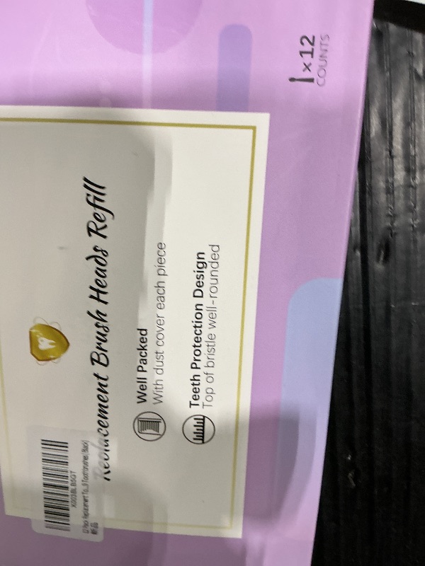 Photo 1 of 12 Pack Replacement Toothbrush Heads Compatible with fairywill P11 T9 Electric Toothbrush, W Shape Bristle Designed, Soft and Sanitary for Model P11 T9 Toothbrushes (Black)