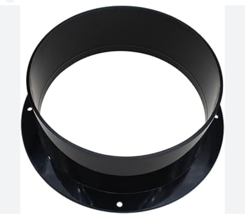 Photo 1 of
6 Inch Duct Vent Connector Flange Round Hose Flange Black Dryer Vent Connection Fittings for Heating Cooling Ventilation Systems (1PCS)