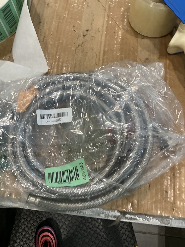 Photo 1 of [2-Pack] PROCURU 72" (6Ft) x 3/8" Comp x 1/2" FIP Faucet Hose Connector, Stainless Steel Braided Supply Line, Certified Safe (9SF72-2P)