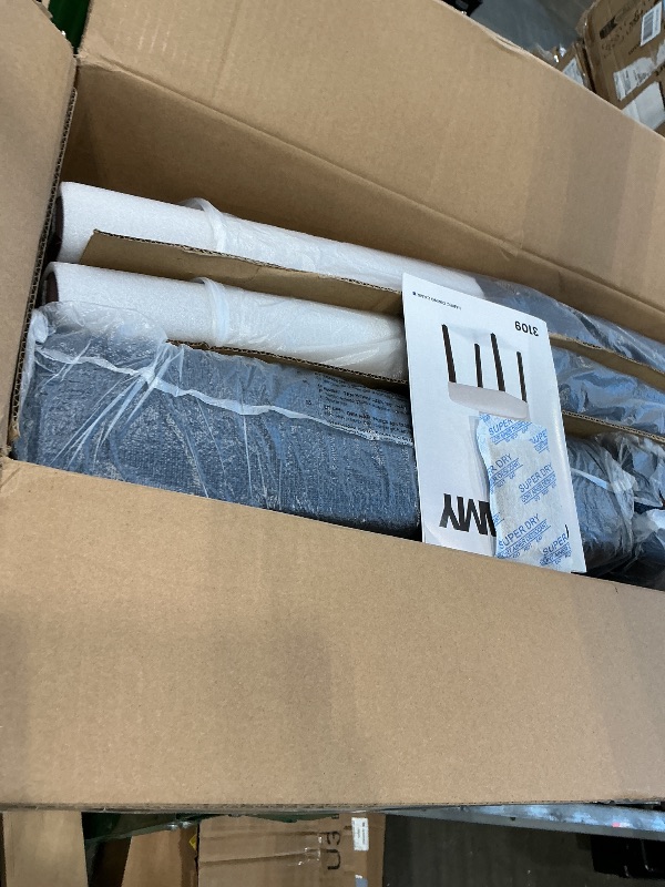 Photo 1 of **UNKNOWN IF MISSING PARTS**
Upholstered Parsons Dining Chairs Set of 6, Modern Dining Room Chairs with Back, Fabric Kitchen Side Chairs with Wood Legs for Dinner Farmhouse Restaurant, Blue