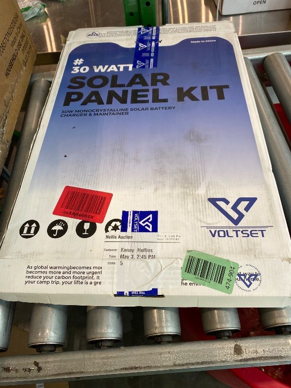 Photo 1 of **UNTESTED**
Voltset Solar Panel Kit 30W 12V, Solar Battery Trickle Charger Maintainer, Waterproof Solar Panel + Upgrade Charge Controller + Adjustable Mount Bracket for Boat RV Motorcycle Marine