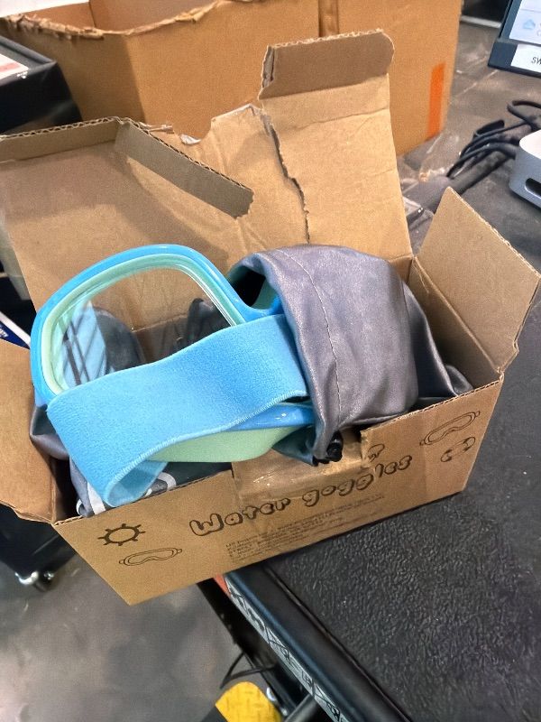 Photo 1 of *PARTIAL SET - Missing the pink goggles*
Vvinca Kids Goggles with Comfort Fabric Strap, Kids Swim Goggles Wide View Anti-Fog/UV No Leaking Swimming Goggles for 3-14