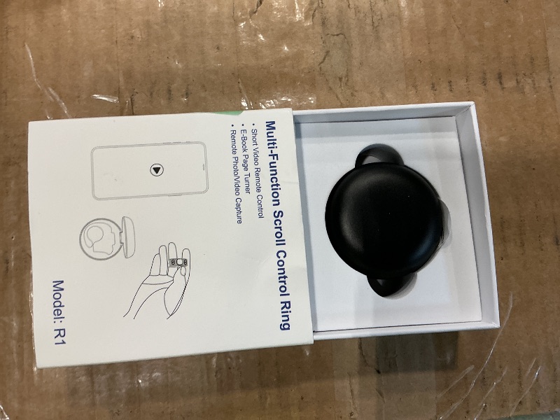 Photo 1 of [New Upgrade, Easy to Use] TikTok Scrolling Ring Remote Control, Camera Shutter Remote, Wireless Bluetooth Scrolling Ring for iPhone, iPad, iOS, Android - Black