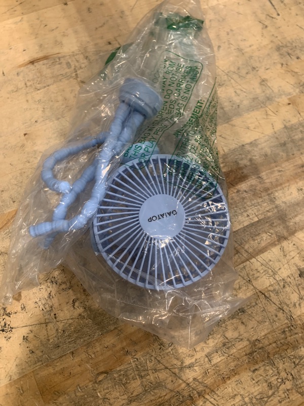 Photo 1 of Gaiatop Mini Portable Stroller Fan, Battery Operated Small Clip on, Detachable 3 Speed Rechargeable, 360° Rotate Flexible Tripod Better Cooling for Car Seat Crib Treadmill Travel Blue