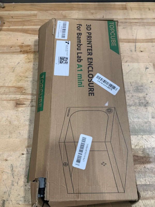 Photo 1 of TOPCUBE 3D Printer Enclosure for Bambu Lab A1 Mini, Large Transparent Window Enclosure with LED Light, Fireproof Dustproof Noise Reduction Constant Temperature 3D Printer Cover, 460x460x550MM
