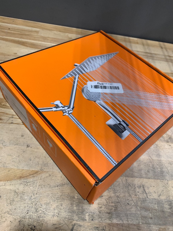 Photo 1 of 10 inch Rainfall Shower Head Combo Stainless Steel, THE FIRST WATERFALL mode, 10 Inch Rain Shower Head with Handheld 6 Spray Modes High Pressure, Overhead Shower Adjustable Extension Arm,Chrome