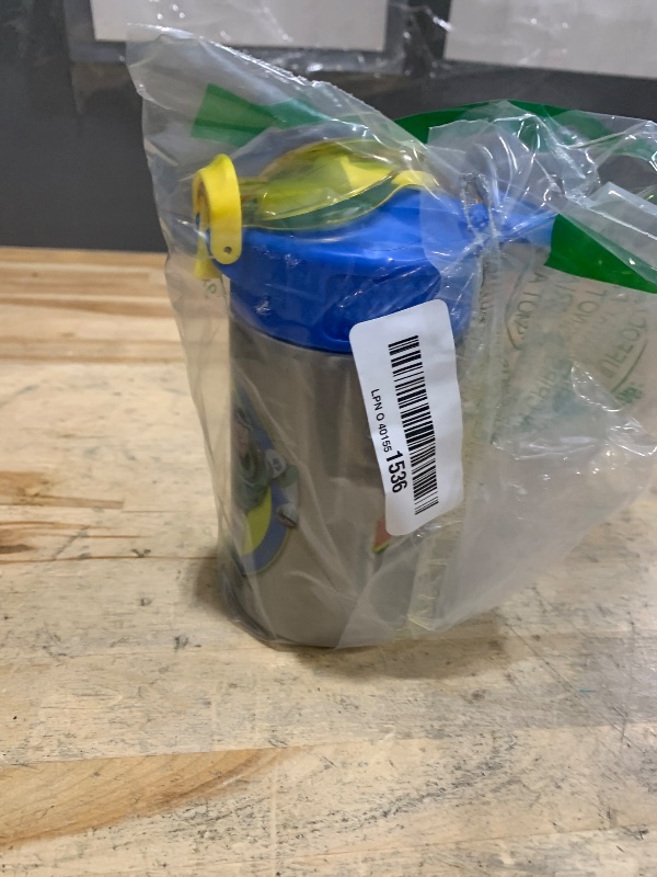 Photo 1 of Zak Designs Toy Story 4 Buzz & Woody 15.5 ounce Water Bottle, One Hand Operation Action Lid and Built-in Carrying Loop, with Straw is Perfect for Kids