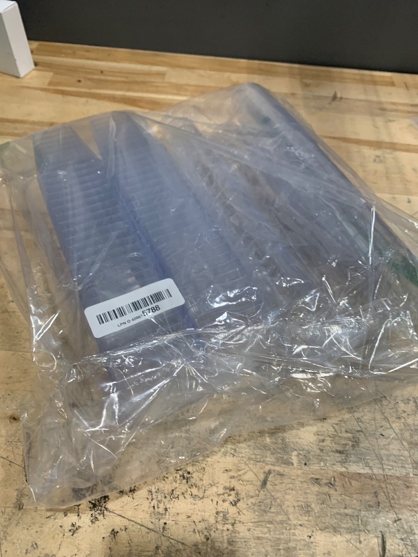 Photo 1 of **PARTIAL SET/ NO SPOONS** 100 Pack Square and Slanted Plastic Dessert Cups with Spoons, Mini Dessert Shooter Cups for Party Serving Banana Pudding, Yogurt, Fruit, Jello, Appetizer (2.2 oz + 5 oz)