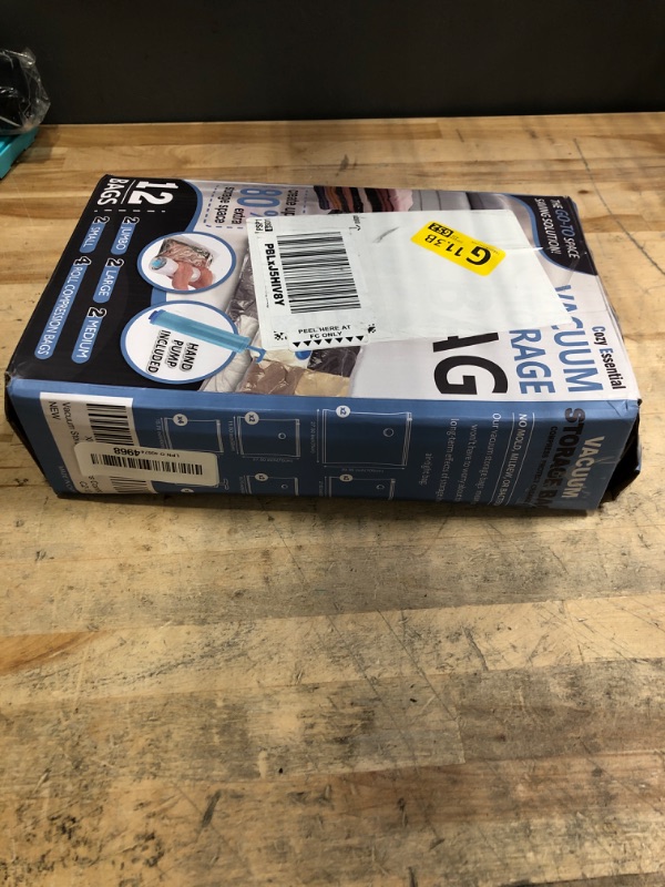 Photo 1 of 12 Pack Vacuum Storage Bags, Space Saver Vacuum Storage Bags, Vacuum Seal Bags for Clothing, Clothes, Comforters and Blankets, Hand Pump Included