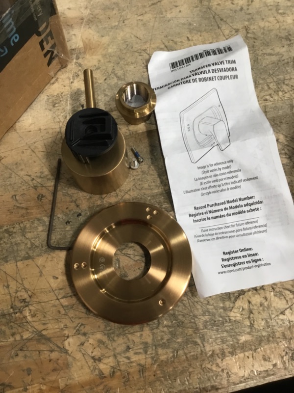Photo 1 of ***FOR PARTS ONLY***
Moen Align Brushed Gold Pressure Balancing Single Shower Lever Handle, Posi-Temp Valve Required, T2191BG