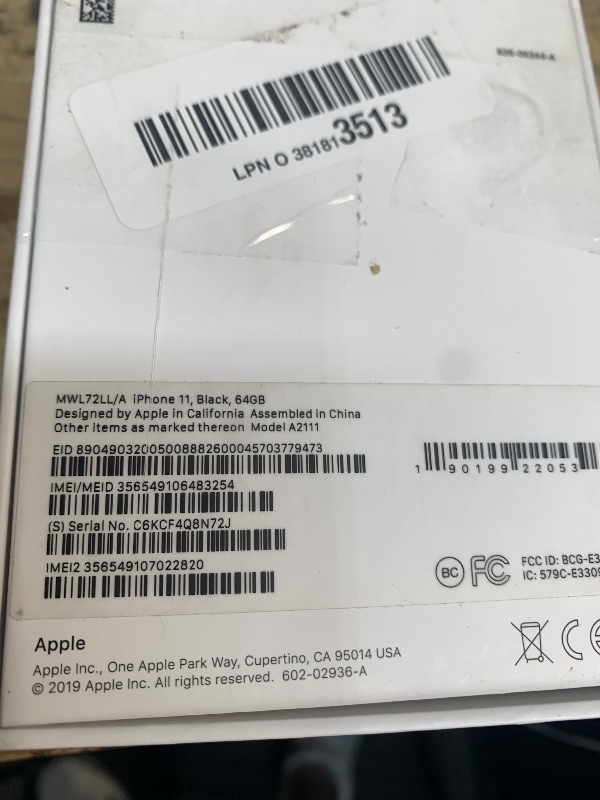 Photo 1 of (powers on but apple logo display does not go away)(sold for parts)(repair) Apple iPhone 11 [64GB, Black] + Carrier Subscription [Cricket Wireless]