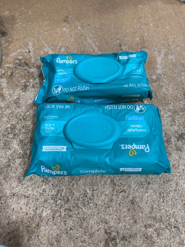 Photo 1 of *2 PACK* Pampers Baby Wipes, Complete Clean Baby Fresh Scented Wipe, Gently Cleans Head to Toe, 72 Total (1 Flip-Top Packs)