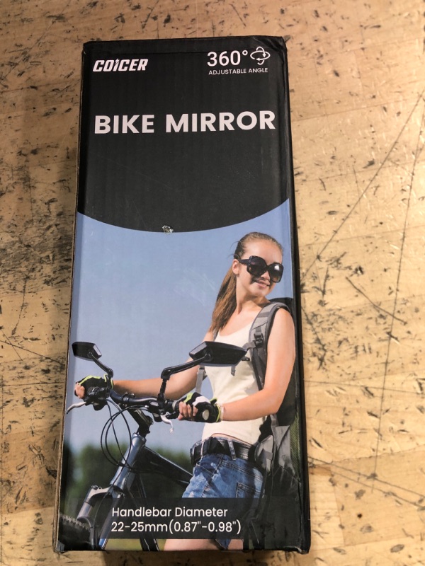 Photo 1 of 2pcs Bike Mirror Handlebar Mount 360° Adjustable, Wide Rear View Mirror Bicycle Mirrors for Handlebars with Scratch Resistant Glass, Bike Rear View Mirror for Scooter, Motorcycle, Bike Accessory