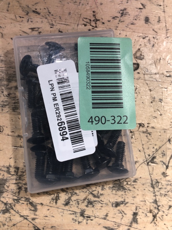 Photo 1 of 1/4-20 x 3/4" Carriage Bolts Screws, Stainless Steel 18-8 (304), Round Head, Square Neck, Fully Threaded, Black Finish, 25 PCS