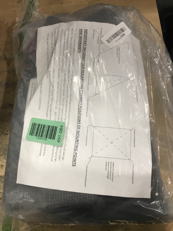 Photo 1 of Shade&Beyond 10'x10' Sun Shade Sails Curved Canopy Rectangular Dark Grey 185GSM Shade Sail Permeable for Patio Deck Yard Backyard, (We Make Custom Size)