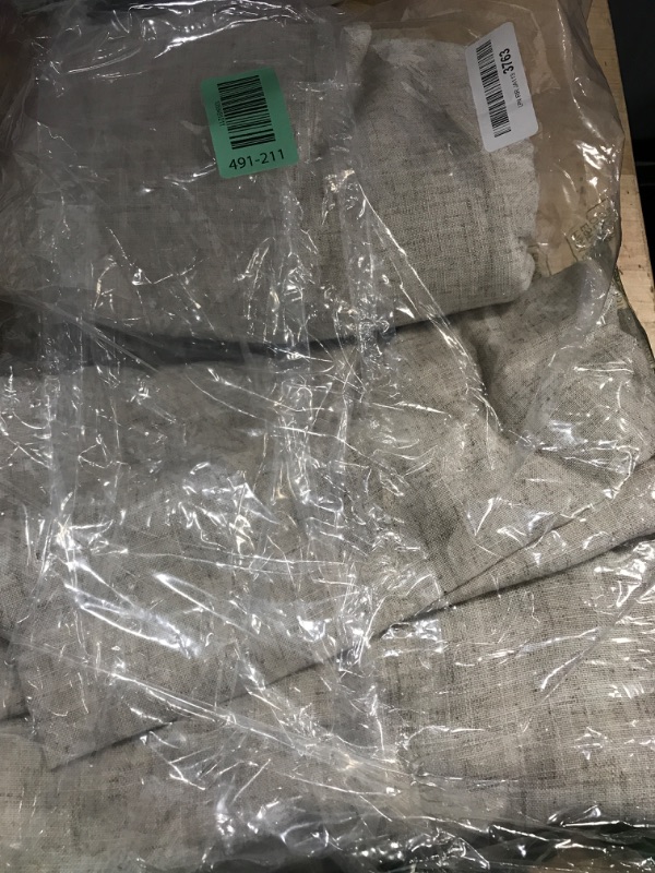 Photo 1 of 120 Inches Extra Long Linen Curtains for Living Room - 2 Panels Back Tab Burlap Farmhouse Light Filtering Boho Linen Curtains 10 FT Long Floor to Ceiling Large Window Patio Sliding Door,Beige Tan