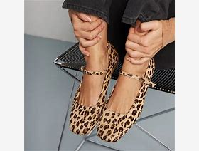 Photo 1 of **PHOTO FOR REFRENCE** Women's Leopard Print Mary Jane Flats - Stylish Square Toe Flats with Adjustable Ankle Strap 