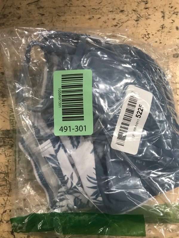 Photo 1 of **MISSING OVER THE SWIM BOTTOMS COVER UP** Tomolant Girls Swimsuits Size 10-12 One Piece Bathing Suit Blue Tropical Print with Adjustable Straps Girls'Swimwear with Cover Up