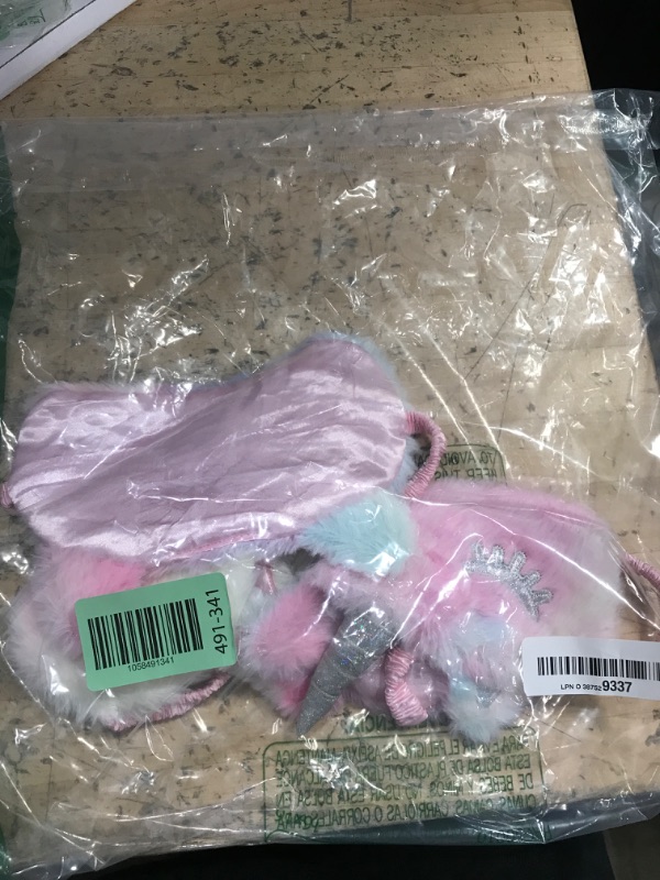 Photo 1 of 3 Pieces Sleep Mask for Kids, Girls Plush Sleeping Eye Cover Soft Eye Blindfold Cover Animal Shade for Kids(Rainbow Color,Bunny, Cat and Unicorn Style)