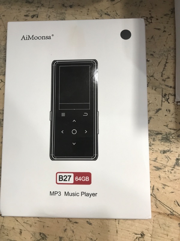 Photo 1 of 64GB MP3 Player with Bluetooth 5.2, AiMoonsa Music Player with Built-in HD Speaker, FM Radio, Voice Recorder, HiFi Sound, E-Book, Earphones Included