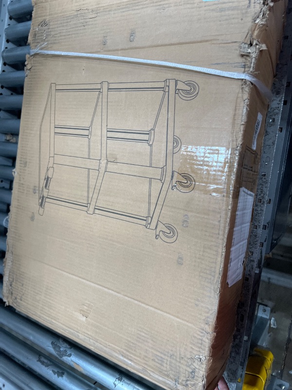 Photo 1 of Pearington 3-Tier Compact Multi-Purpose Plastic Utility Cart with Lockable Wheels up to 300LBS, Black