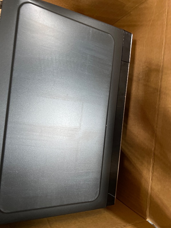 Photo 1 of (UNFUNCTIONAL FOR PARTS* ) TOSHIBA ML-EM09PA(SS) Small Microwave Oven with 6 Auto Menus, Mute Function & Child Lock, LED Lighting, Perfect for Apartments & Dorms, 0.9 Cu Ft, 10.6 Inch Removable Turntable, 900W, Stainless Steel