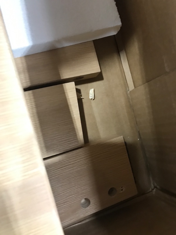 Photo 1 of (assembly required/unkown missing parts) Plank+Beam Classic Square Side Table, Slim Side Table for Living Room, Narrow Nightstand for Small Spaces, Wood End Table for Bedroom, Blonde Wirebrush