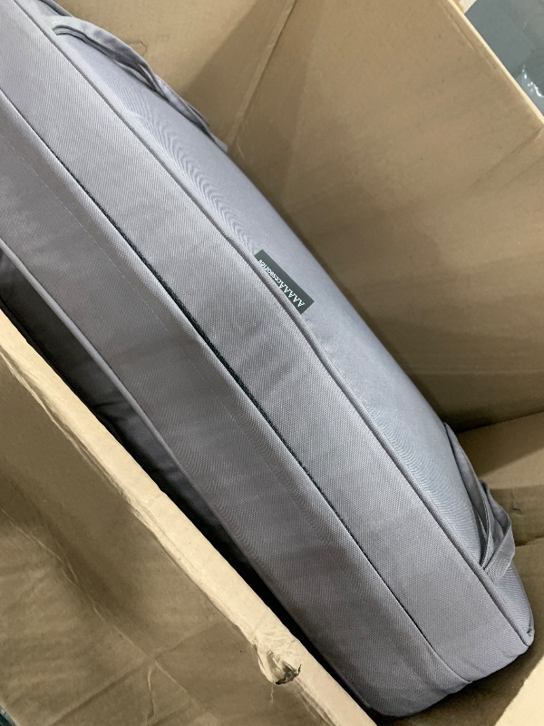 Photo 1 of ** PARTIAL SET *** Acessories Outdoor Deep Seat Cushions, Waterproof, Fade-Resistant Patio Furniture Replacement Cushions, 24" x 24" x 5", Set of 2, Dark Gray