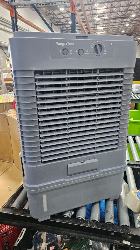 Photo 1 of ***PARTS ONLY***37" Evaporative Air Cooler 3000 CFM, 8 Gal Water Tank, 3 Speeds, Oscillating Cools up to 720 Sq. ft, Portable Industrial Swamp Water Cooler for Outdoor Commercial Factory - Gray