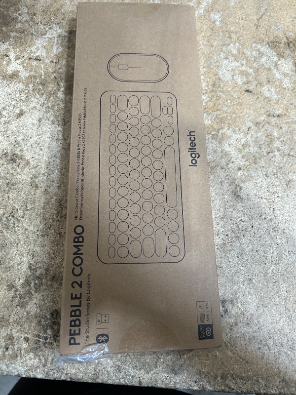 Photo 1 of Logitech Pebble 2 Combo, Wireless Keyboard and Mouse, Quiet and Portable, Customizable, Logi Bolt, Bluetooth, Easy-Switch for Windows, macOS, iPadOS, Chrome - Black