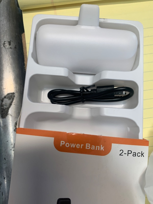 Photo 1 of [2 Pack]Mini Portable Charger 5000mAh,Ultra-Compact 15W PD Fast Charging Power Bank,LCD Display Cute Battery Pack Backup Charger Compatible with iPhone 14/14 Pro Max/13/13 Pro/12/XR/8/7/6-Black+White