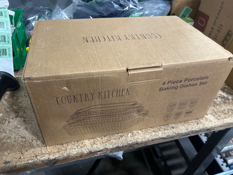 Photo 1 of ***********************BIGGEST ONE IS BROKEN********************
COOK WITH COLOR Casserole Dishes for Oven, Porcelain Baking Dishes, Ceramic Bakeware Sets of 4, Rectangular Pans Handles for Baking Cake Kitchen