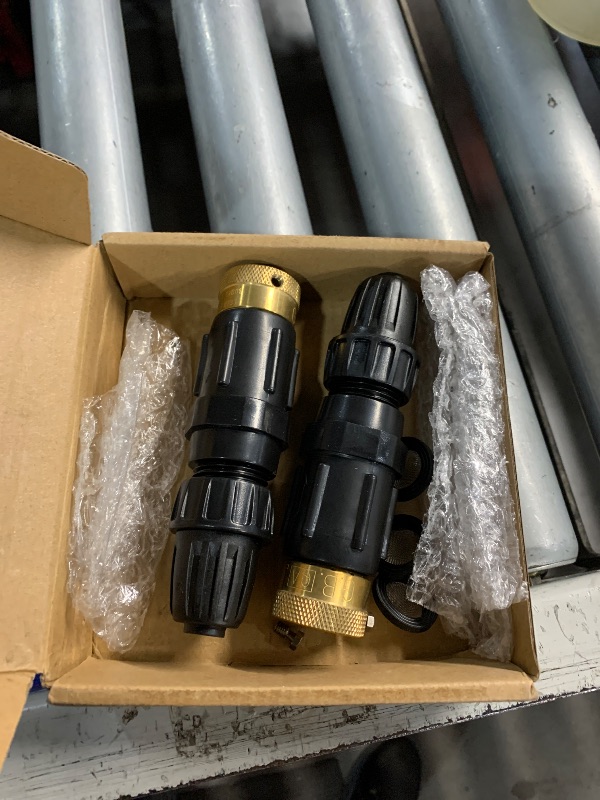 Photo 1 of ***(MISSING ONE)***Feekoon 3 Set 25 Psi Drip Irrigation Faucet Adapter Kit 1/2'' Irrigation Tubing to 3/4'' Faucet Water Pressure Regulator Backflow Preventer with Filter, Drip Irrigation System Parts (25 Psi)