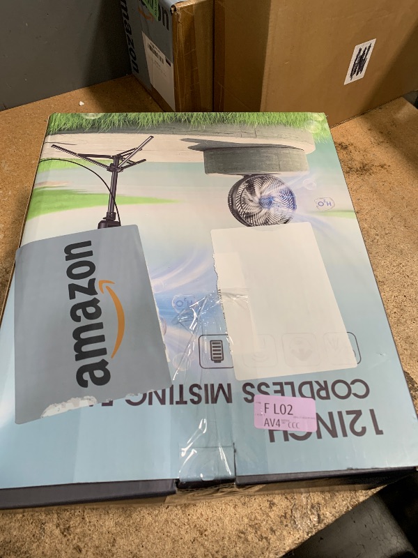Photo 1 of Misting Fan Portable, 20000mAh 12-Inch Outdoor Misting Fan for Patios Outside, 2 In 1 Pedestal & Tabletop Oscillating Fans with Misting Kit, Rechargeable Cooling Fans with Remote/Mist/7 Gear/Timer