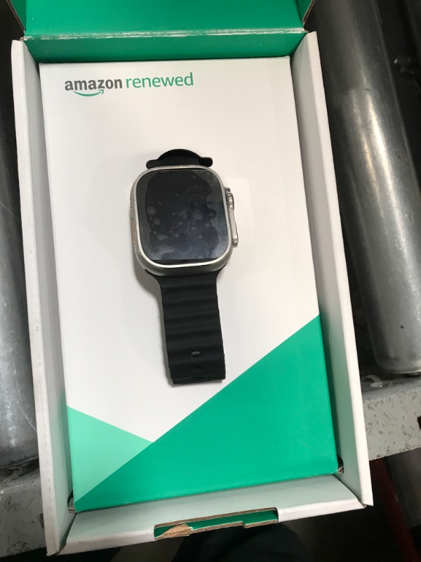 Photo 1 of (icloud locked)(may need to contact apple) Apple Watch Ultra [GPS + Cellular 49mm] Titanium Case with Midnight Ocean Band, One Size (Renewed Premium)