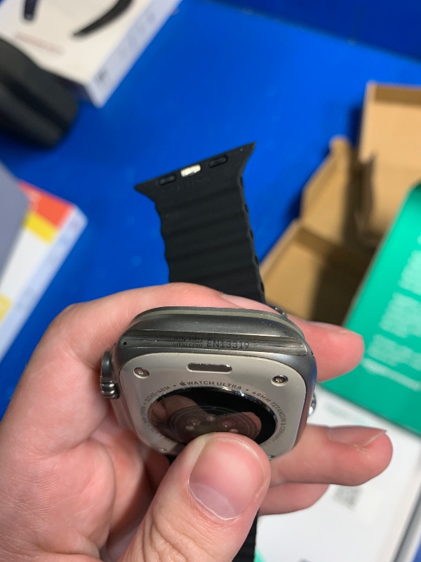 Photo 1 of (icloud locked)(may need to contact apple) Apple Watch Ultra [GPS + Cellular 49mm] Titanium Case with Midnight Ocean Band, One Size (Renewed Premium)