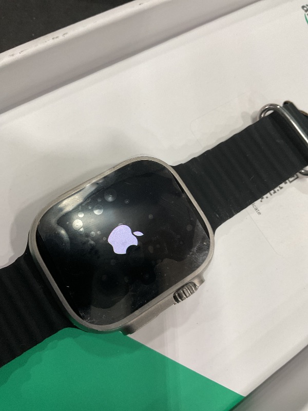 Photo 1 of (icloud locked)(may need to contact apple) Apple Watch Ultra [GPS + Cellular 49mm] Titanium Case with Midnight Ocean Band, One Size (Renewed Premium)