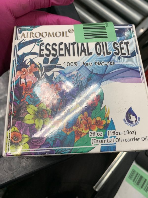 Photo 1 of 1+1 Fl Oz Travel Size Airoomoil Basil Essential Oil Jojoba Oil Set Aromatherapy for Diffuser Skin Massage Realx Candle Soap Making Oils