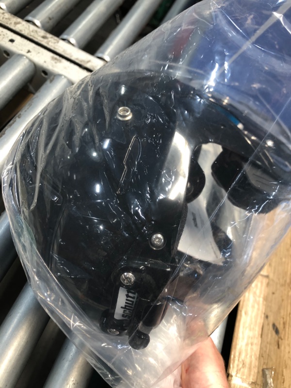 Photo 1 of (BLADDER DAMAGED) (LARGE) (BAGGED) Schutt Sports F7 LX1 Youth Football Helmet, Facemask NOT Included, Black, Large