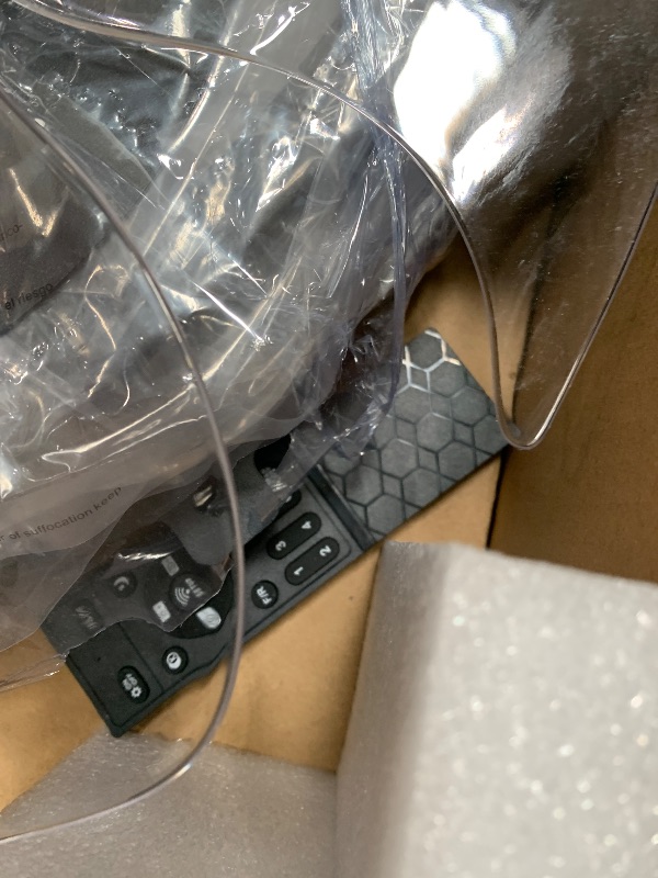 Photo 1 of ZHMDJDSH 35" Geometric Ceiling Fan with Light Remote Control, 6 Speeds 3 Colors, Black Low Profile Flush Mount Ceiling Fan for Kitchen Bedroom Living Room