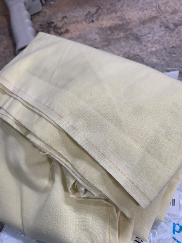 Photo 1 of *COLOR YELLOW NOT PINK* Albassa Polyester Table Skirt for Rectangle Tables Wrinkle Resistant Pleated Ruffle Table Cloth for Banquet, Wedding, Baby Shower, Display Gift Dining Table (Pink, 9ft, 108in(L) X30in(H))