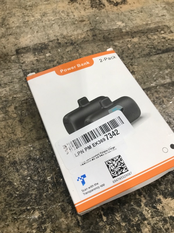 Photo 1 of [2 Pack]Mini Portable Charger 5000mAh,Ultra-Compact 15W PD Fast Charging Power Bank,LCD Display Cute Battery Pack Backup Charger Compatible with iPhone 14/14 Pro Max/13/13 Pro/12/XR/8/7/6-Black+White