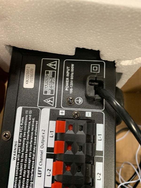 Photo 1 of ***PARTS ONLY/NOT FUNCTIONAL***

Donner Stereo Receivers Home Audio Amplifier, Premium 1000W Peak Power 4 Channel Amplifier with Bluetooth 5.0, USB, FM, 2 Mic-in, Echo, RCA, Optical/Coaxial Input for Home, Karaoke, Theater Speakers