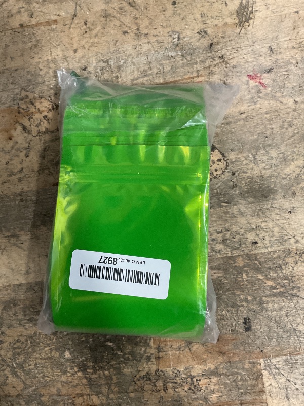 Photo 1 of 100PCS Resealable Smell Proof Stand Up and Flat Bags Aluminum Foil Pouch Bag 4 x 6 and 6 X 9 Inches Reclosable Mylar Ziplock Bag Food Storage Grip Seal Wrap (Green, 4X6 Inch)