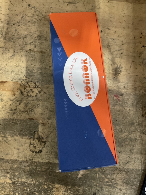 Photo 1 of **FOR PARTS/CHARGER PORT DAMAGED** BONAOK Karaoke Microphone for Kids & Adults - Bluetooth Singing Mic with Disco Lights, Echo Effect, Built-in Speaker Portable for Party Travel Gifts Dynamic Microphones Instrument Q78(Black)