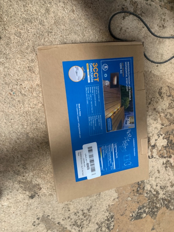 Photo 1 of ***************MISSING ALL BUT 2************
GUARANTLED Outdoor Step Lights 6 Pack Classic, 120V 3CCT Selectable Stair Lights Indoor, Waterproof LED Deck Lights Hardwired Dimmable, Brown Finish Aluminum Outdoor Lighting, ETL Wet Rated
