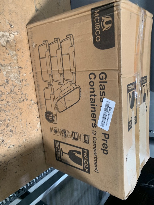 Photo 1 of [5-Pack,36 Oz]Glass Meal Prep Containers 2 Compartments Portion Control with Upgraded Snap Locking Lids Glass Food Storage Containers, Microwave, Oven, Freezer and Dishwasher (4.5 Cups)