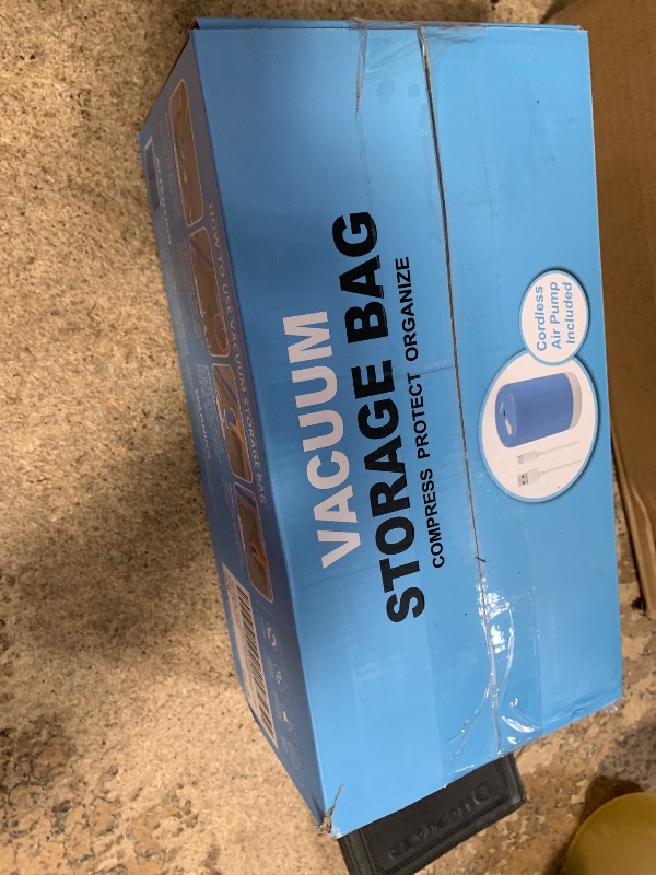 Photo 1 of 12 Pack Travel Vacuum Storage Bags with Portable Electric Pump, Vacuum Seal Space Saver Bags for Clothing, Vacuum Travel Bags for Luggage