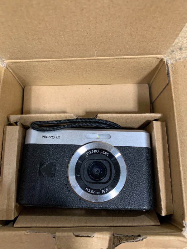 Photo 1 of ***(PARTS ONLY/ NON FUNCTIONAL)***KODAK PIXPRO C1 Friendly Zoom Digital Camera - 13MP Compact Point and Shoot with 2.8” 180° Tilt LCD Flip Screen, Retro Vintage Design with 4X Zoom and 1080P Full HD Video for Travel, Vlogging, Black