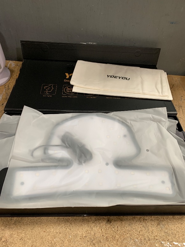 Photo 1 of ***(USED/ UNKNOWN IF MISSING PARTS)***YOEYOU Red Light Therapy for Face and Neck, Infrared LED Mask Light Therapy 4 Light Waves with 850nm Near Infrared, Portable Rechargeable Red Light Therapy Mask Skincare Device for Facial Rejuvenation
